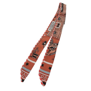 未使用 エルメス ツイリードール キャンディ パリステーション シルク ブラッシュ ブルーグリス ノワール オレンジ スカーフ 0774【中古】HERMES