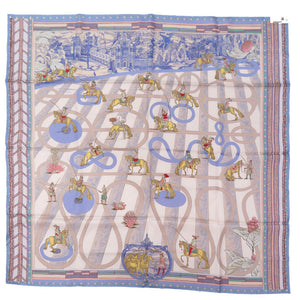 未使用 エルメス カレ90 ダブルフェイス パッサード エ セルパンティーヌ Passades et Serpentines シルク マルチカラー クレーム ヴェール ローズ スカーフ 0776 【中古】 HERMES