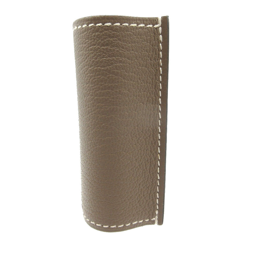 未使用 エルメス リップスティックケース シェーブル ミゾール エトゥープ オレンジ U刻印(2022年製) 0780【中古】HERMES