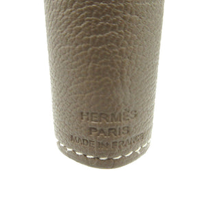 未使用 エルメス リップスティックケース シェーブル ミゾール エトゥープ オレンジ U刻印(2022年製) 0780【中古】HERMES