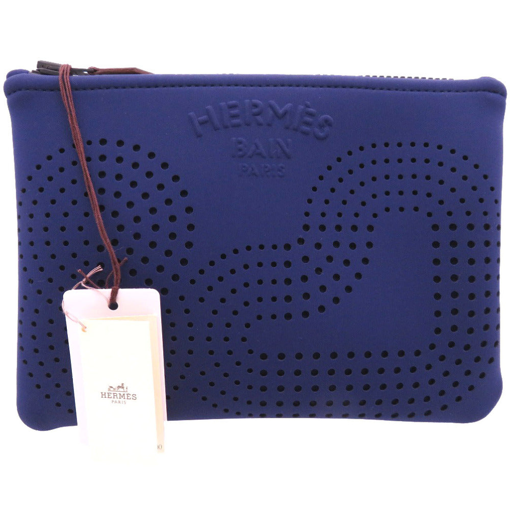 未使用 エルメス ポーチ ネオバン ゼン オ ソレイユ PM マリン ポーチ ナイロン ネイビー 0783【中古】HERMES