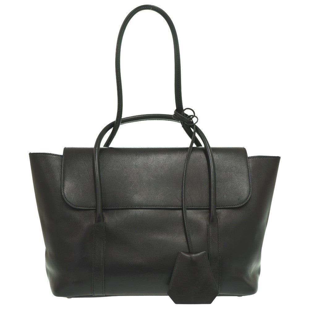 エルメス イニシャル マルジェラ期 エバーカーフ ブラック □F刻印トートバッグ 黒 0786【中古】HERMES