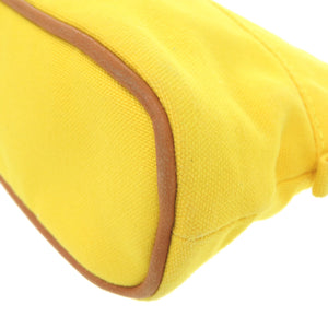 美品 エルメス ボリードポーチ 16 ミニミニ コットン イエロー コスメポーチ ポーチ 黄 0804 【中古】 HERMES