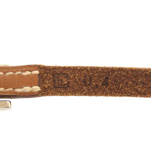 エルメス アピ3 ブレスレット レザー ブラウン シルバー金具 □F刻印 アクセサリー 0834 【中古】 HERMES