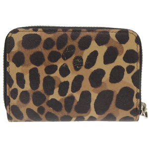 クリスチャン ルブタン スタッズ レザー レオパード コインケース 財布 0876 【中古】 Christian Louboutin