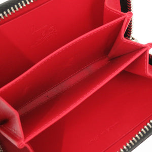 クリスチャン ルブタン スタッズ レザー レオパード コインケース 財布 0876 【中古】 Christian Louboutin