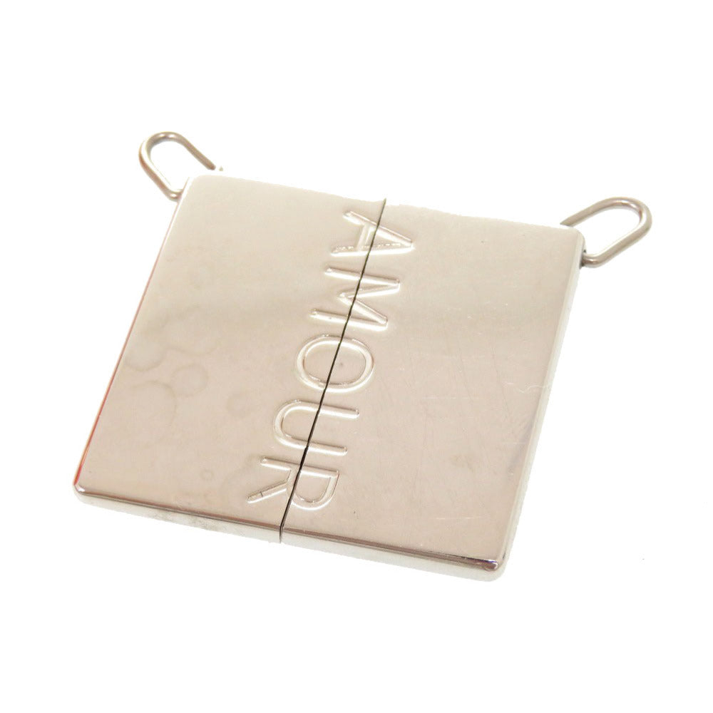 エルメス AMOUR アムールプレート ネックレストップ メタル シルバー アクセサリー 0879 【中古】 HERMES