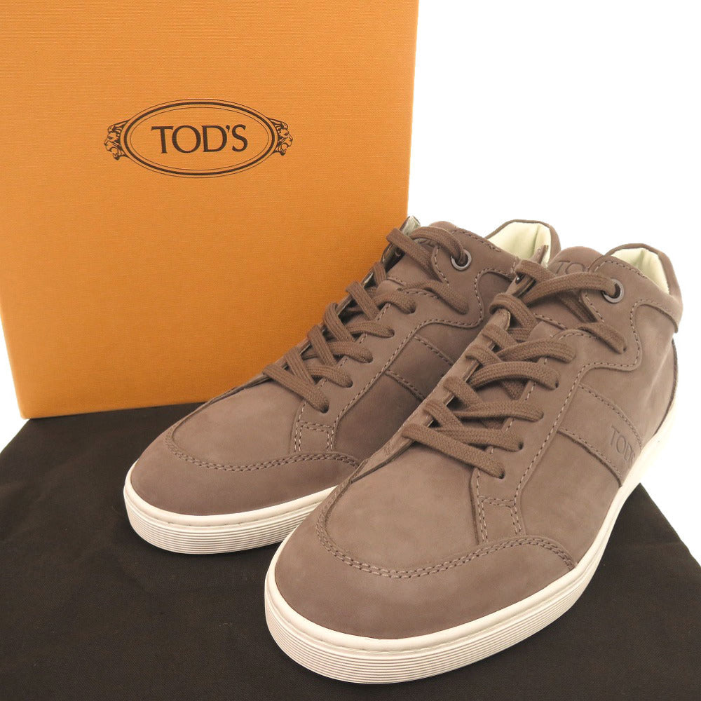 未使用品 トッズ ロゴ サイズ38 スエード ブラウン スニーカー 0915【中古】TOD’S