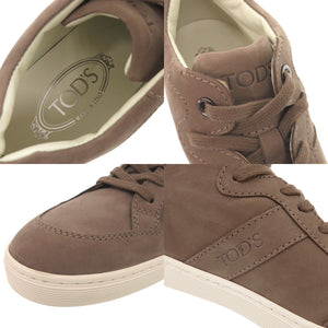 未使用品 トッズ ロゴ サイズ38 スエード ブラウン スニーカー 0915【中古】TOD’S