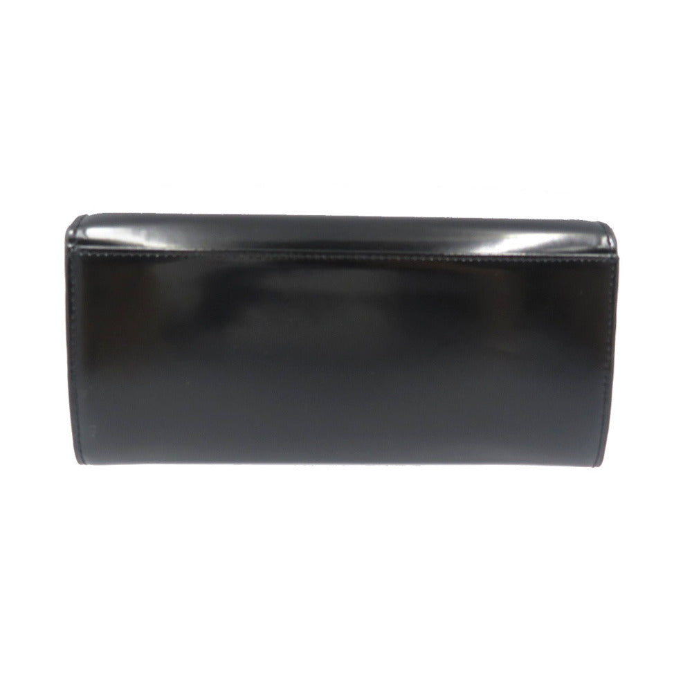 未使用 フルラ スプレンディダ コンチネンタルウォレット WP00153 レザー シルバー金具 ブラック 長財布 0918【中古】FURLA