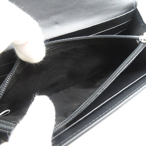 未使用 フルラ スプレンディダ コンチネンタルウォレット WP00153 レザー シルバー金具 ブラック 長財布 0918【中古】FURLA