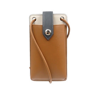 未使用 ジェイアンドエムデヴィッドソン MULTICOLOUR LOSANGE PHONE HOLDER SLPH-0MC-SCXX レザー シルバー金具 チャコール ブラウン ブラック フォンケース 0951【中古】J&M DAVIDSON