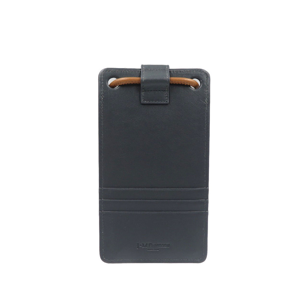 未使用 ジェイアンドエムデヴィッドソン MULTICOLOUR LOSANGE PHONE HOLDER SLPH-0MC-SCXX レザー シルバー金具 チャコール ブラウン ブラック フォンケース 0951【中古】J&M DAVIDSON