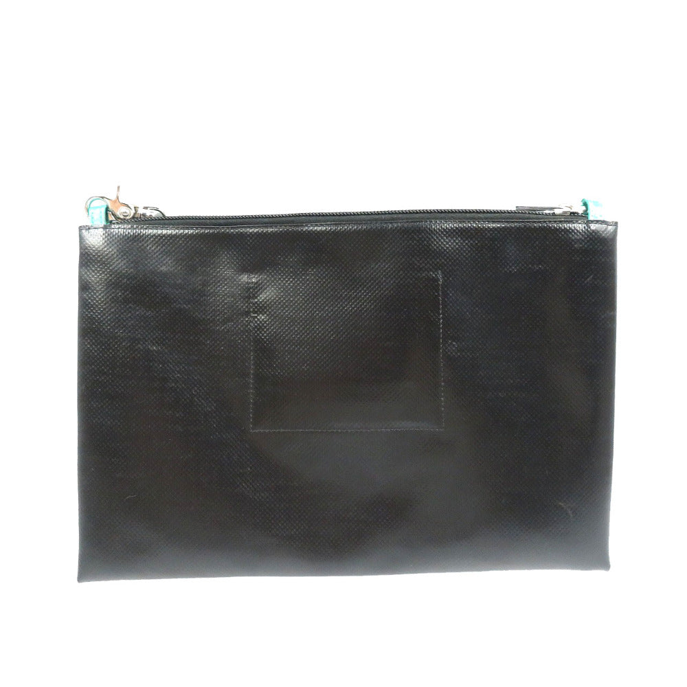 新品同様 マルニ トライベッカ バイカラー ポリエステル シルバー金具 グリーン ブラック ショルダーバッグ 0954【中古】MARNI