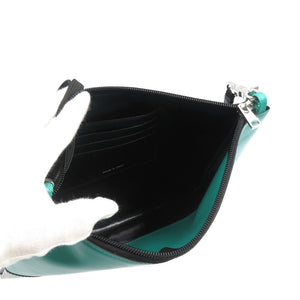 新品同様 マルニ トライベッカ バイカラー ポリエステル シルバー金具 グリーン ブラック ショルダーバッグ 0954【中古】MARNI