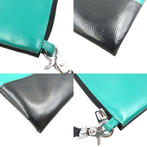 新品同様 マルニ トライベッカ バイカラー ポリエステル シルバー金具 グリーン ブラック ショルダーバッグ 0954【中古】MARNI