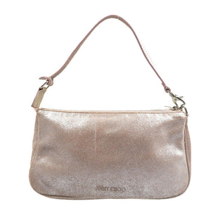 新品同様 ジミーチュウ スタースタッズ レザー シルバー金具 ピンク アクセサリーポーチ 0984【中古】JIMMY CHOO