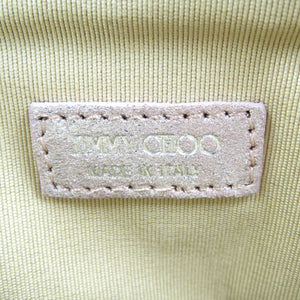 新品同様 ジミーチュウ スタースタッズ レザー シルバー金具 ピンク アクセサリーポーチ 0984【中古】JIMMY CHOO