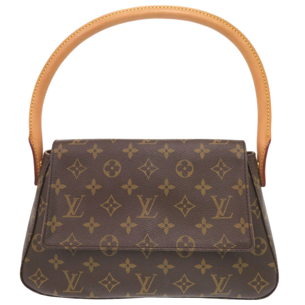 美品 ルイ ヴィトン ミニルーピング モノグラム M51147 ブラウン ハンドバッグ LV 1001【中古】LOUIS VUITTON