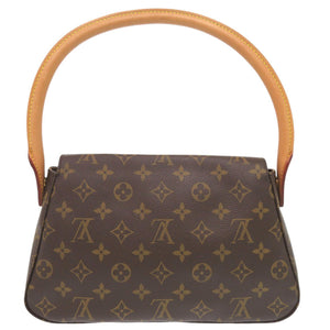 美品 ルイ ヴィトン ミニルーピング モノグラム M51147 ブラウン ハンドバッグ LV 1001【中古】LOUIS VUITTON