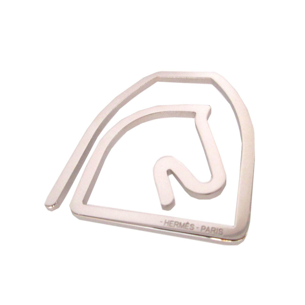 未使用 エルメス エケストル H077217FP ホース メタル シルバー マネークリップ 1019【中古】HERMES