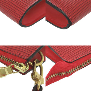 美品 ルイ ヴィトン ポシェットアクセソワ―ル エピ M52947 エピレザー カスティリアンレッド ハンドバッグ 赤 LV 1131【中古】LOUIS VUITTON