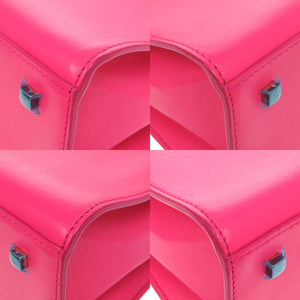 美品 デルボー タンペートMM レザー ピンク ゴールド金具 ハンドバッグ 1280 【中古】 HERMES