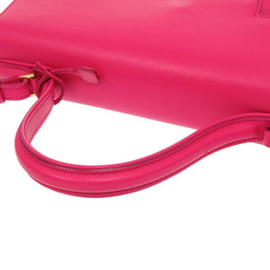 美品 デルボー タンペートMM レザー ピンク ゴールド金具 ハンドバッグ 1280 【中古】 HERMES