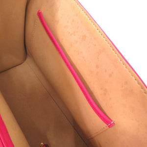 美品 デルボー タンペートMM レザー ピンク ゴールド金具 ハンドバッグ 1280 【中古】 HERMES