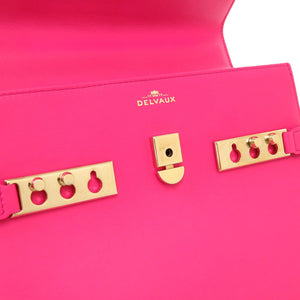 美品 デルボー タンペートMM レザー ピンク ゴールド金具 ハンドバッグ 1280 【中古】 HERMES