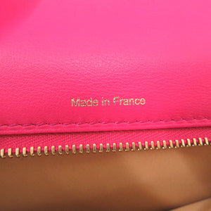 美品 デルボー タンペートMM レザー ピンク ゴールド金具 ハンドバッグ 1280 【中古】 HERMES