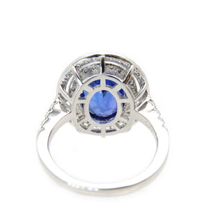 美品 タンザナイト 5.56ct ダイヤ 0.81ct Pt950 リング 指輪 プラチナ/ダイヤモンド 12号 ジュエリー アクセサリー 6F1376-3【中古】レディース