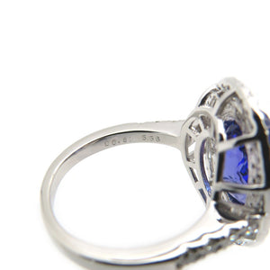 美品 タンザナイト 5.56ct ダイヤ 0.81ct Pt950 リング 指輪 プラチナ/ダイヤモンド 12号 ジュエリー アクセサリー 6F1376-3【中古】レディース