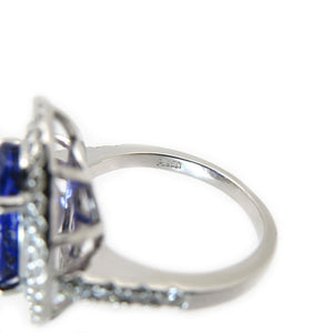 美品 タンザナイト 5.56ct ダイヤ 0.81ct Pt950 リング 指輪 プラチナ/ダイヤモンド 12号 ジュエリー アクセサリー 6F1376-3【中古】レディース