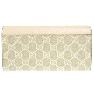未使用 グッチ コンチネンタルウォレット GGスプリーム GGマーモント ベージュ アイボリー 456116 二つ折り 長財布 財布 1473 【中古】 GUCCI