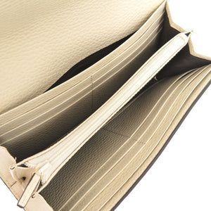 未使用 グッチ コンチネンタルウォレット GGスプリーム GGマーモント ベージュ アイボリー 456116 二つ折り 長財布 財布 1473 【中古】 GUCCI