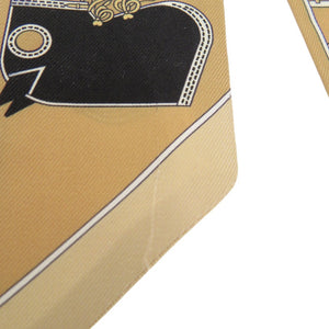 エルメス ツイリー カマイユ Camails シルク オークル ベージュ ブラック ピンク 茶 黒 スカーフ 1494【中古】HERMES