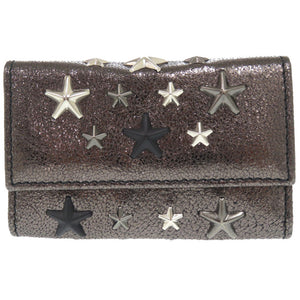 新品同様 ジミーチュウ スタースタッズ レザー ブラック 6連キーケース 1498【中古】JIMMY CHOO
