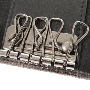 新品同様 ジミーチュウ スタースタッズ レザー ブラック 6連キーケース 1498【中古】JIMMY CHOO