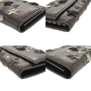 新品同様 ジミーチュウ スタースタッズ レザー ブラック 6連キーケース 1498【中古】JIMMY CHOO