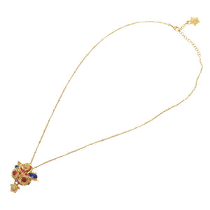 新品同様 ジャンニ ヴェルサーチ メデューサ メタル/ストーン ゴールド ネックレス 金 1582【中古】Gianni Versace