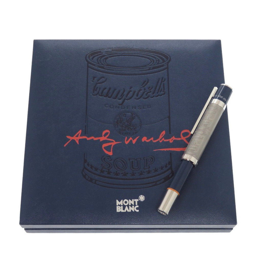 新品同様 モンブラン グレートキャラクターズ アンディ ウォーホル ボールペン ブルー ステンレススチール 青 1594【中古】MONTBLANC