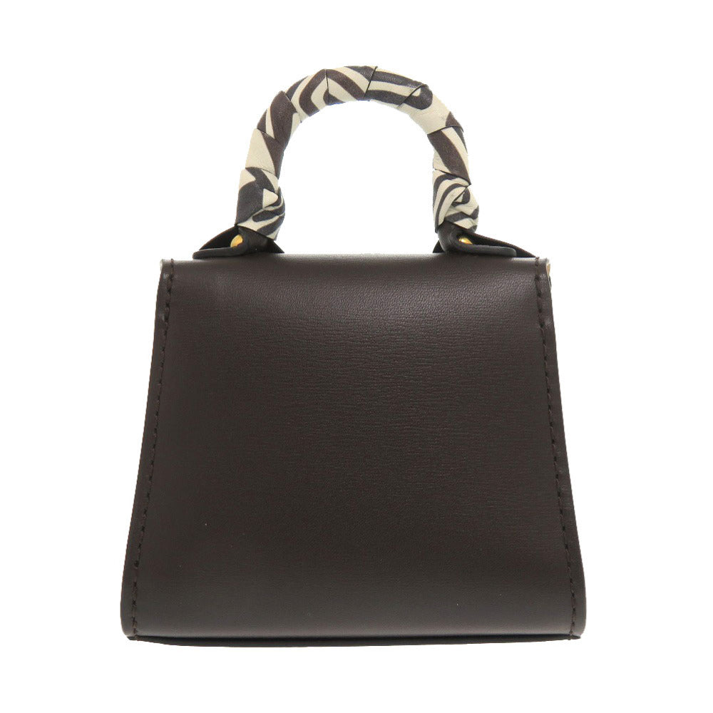 新品同様 デルボー ブリヨン レザー ブラウン キーホルダー バッグチャーム 茶 1596 【中古】 DELVAUX