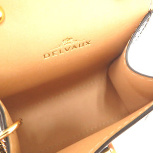 新品同様 デルボー ブリヨン レザー ブラウン キーホルダー バッグチャーム 茶 1596 【中古】 DELVAUX