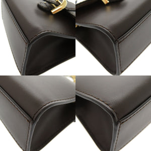 新品同様 デルボー ブリヨン レザー ブラウン キーホルダー バッグチャーム 茶 1596 【中古】 DELVAUX