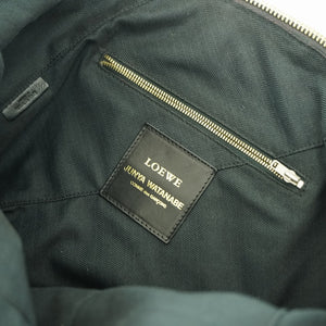 美品 ロエベ × コムデギャルソン ジュンヤワタナベ トートバッグ レザー ブラック 黒 1622【中古】LOEWE