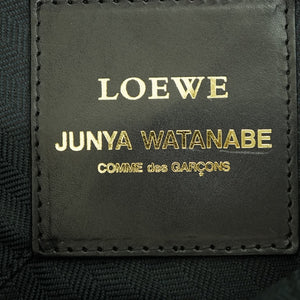 美品 ロエベ × コムデギャルソン ジュンヤワタナベ トートバッグ レザー ブラック 黒 1622【中古】LOEWE
