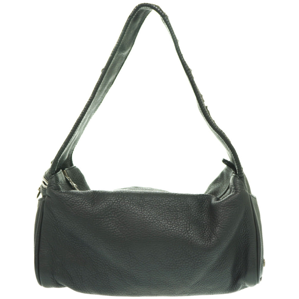 美品 クロムハーツ クロスパッチ CHプラス ワンショルダーバッグ レザー/シルバー925 ブラック 黒 1628【中古】CHROME HEARTS