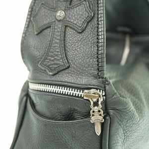 美品 クロムハーツ クロスパッチ CHプラス ワンショルダーバッグ レザー/シルバー925 ブラック 黒 1628【中古】CHROME HEARTS