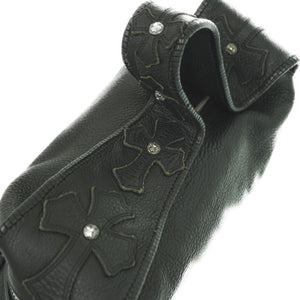 美品 クロムハーツ クロスパッチ CHプラス ワンショルダーバッグ レザー/シルバー925 ブラック 黒 1628【中古】CHROME HEARTS